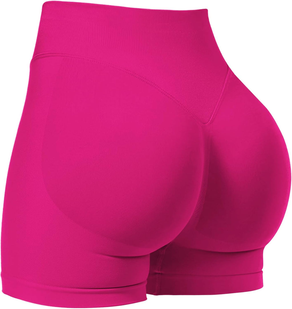VOYJOY Women Workout Impact Shorts 2.5"/ 3.6"/ 4.5"/ 6" Scrunch Butt Booty | Tummy Control, High Waisted, Bike Short, Gentle Compression, for Women