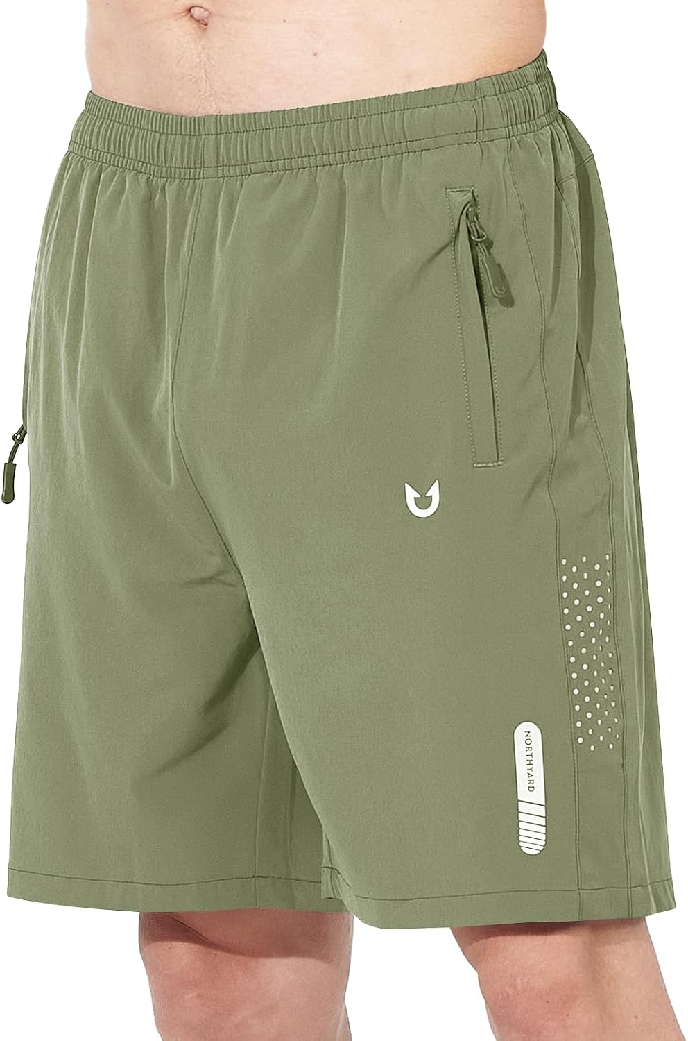 NORTHYARD Men's Athletic Running Shorts Gym Workout 7"/9"/5" Zipper Pockets | Quick Dry, Lightweight, Breathable, Unlined, Moisture-wicking, Reflective Strips, Elastic Waist, Sports Basketball Tennis