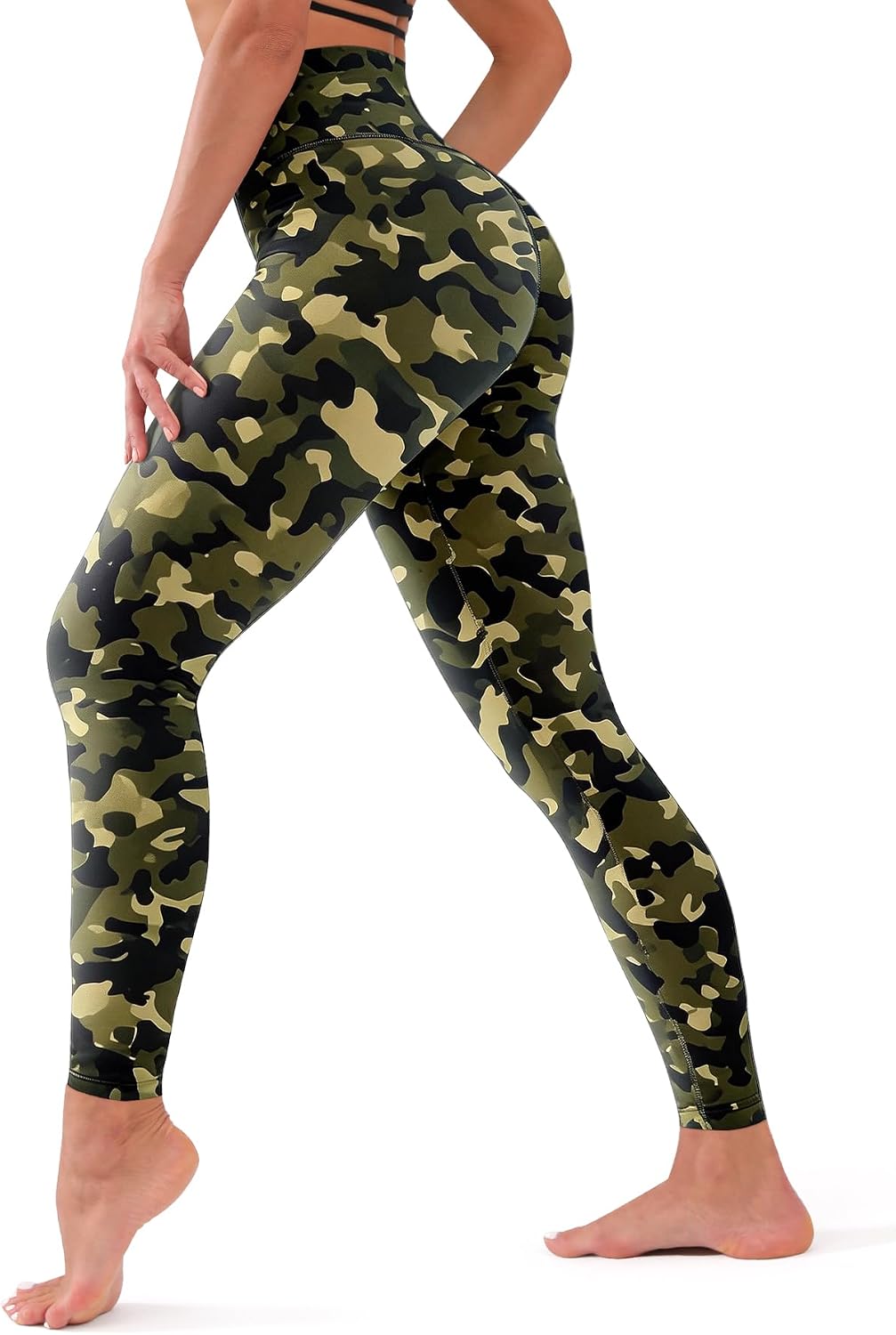 Bluemaple High Waisted Leggings for Women - Tummy Control Pants Non See Through Workout Soft Yoga Pants for Running Plus Size