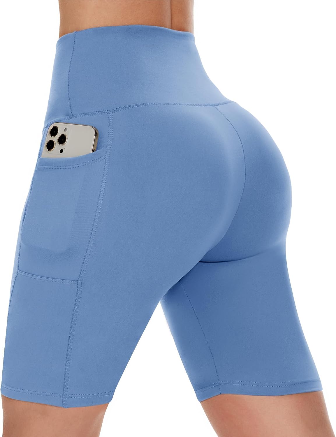 Biker Shorts Women with Pockets - 3"/5"/8" Workout Gym Spandex Yoga Shorts | High Waisted Tummy Control Shorts, Fitness Clothing, Womens Clothes for Running Athletic Exercise Sports