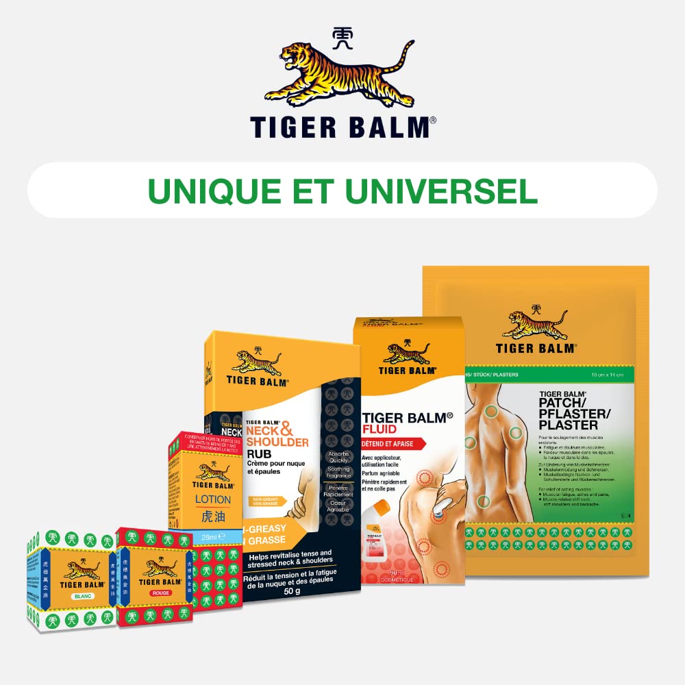 Tiger Balm® Baume du Tigre® Baume Blanc, Effet froid, Après l'effort, 30 g