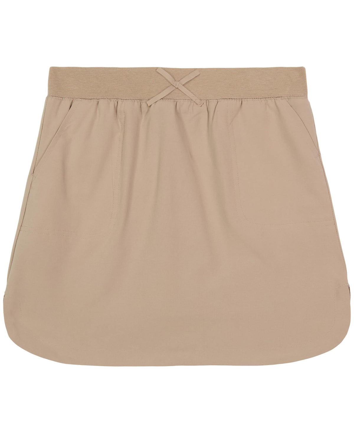 Izod Girls' School Uniform Pull-on Scooter Skirt with Undershorts, Knit Waistband & Functional Pockets, Wrinkle Resistant