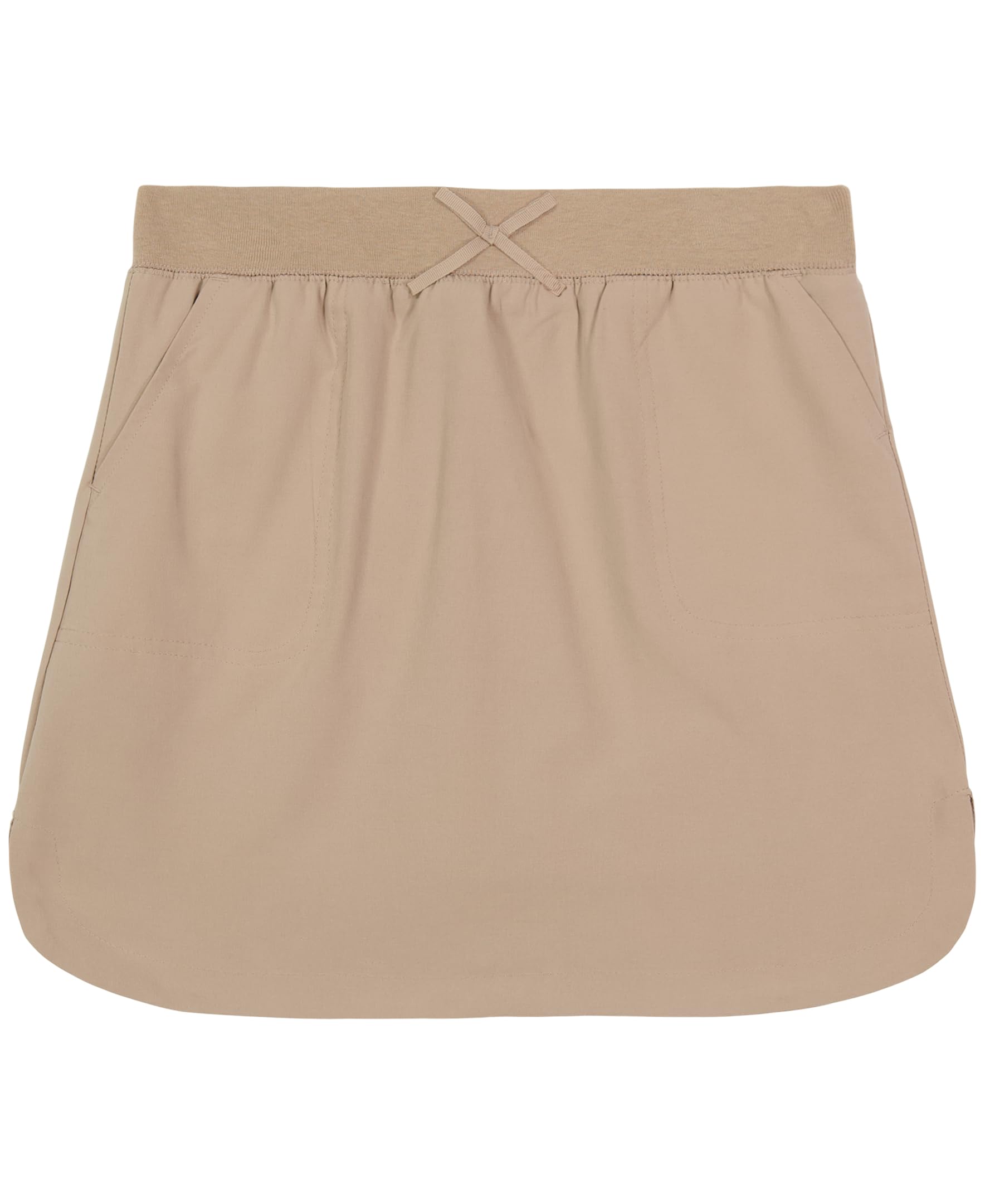 Izod Girls' School Uniform Pull-on Scooter Skirt with Undershorts, Knit Waistband & Functional Pockets, Wrinkle Resistant