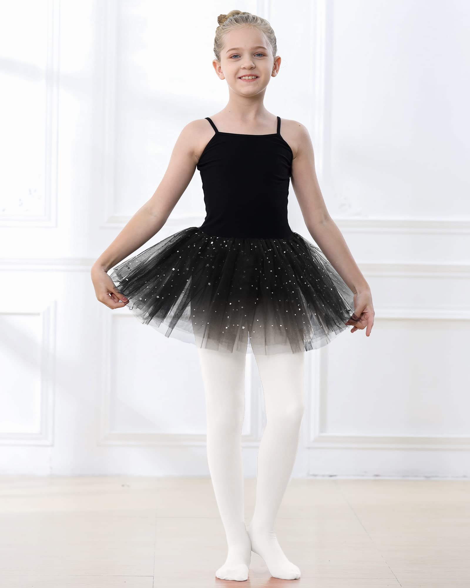 Stelle Girls' Convertible & Transition Ballet Tights for Toddler Dance Kid | High Waist, Stretch, Opaque, Soft Footless Stockings, Teen & Youth Pantyhose, Ballerina, Class, Studio, Performance, Recital