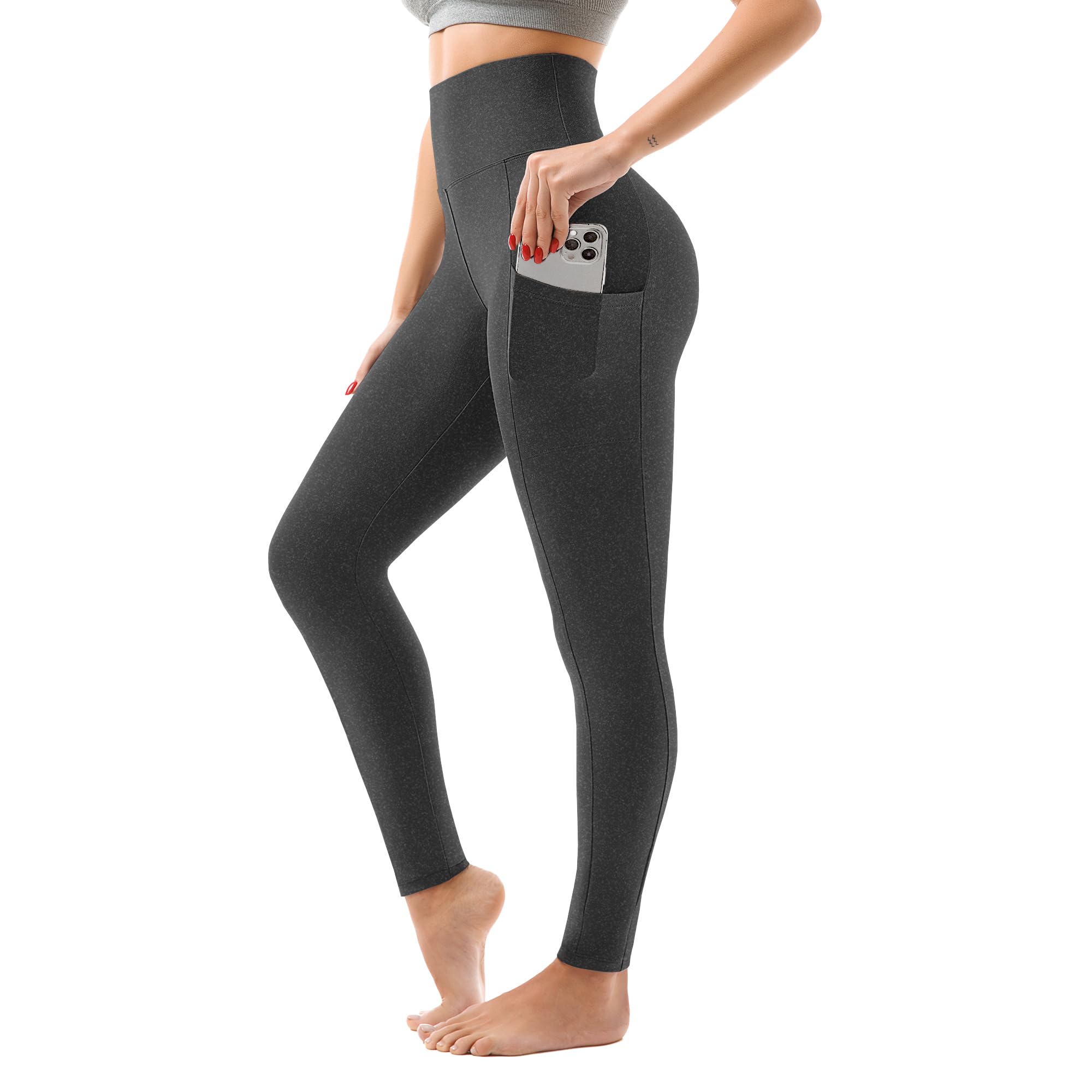 SINOPHANT High Waisted Leggings Women with Pockets | Women, Full Length, Buttery Soft Stretchy, Yoga Pants