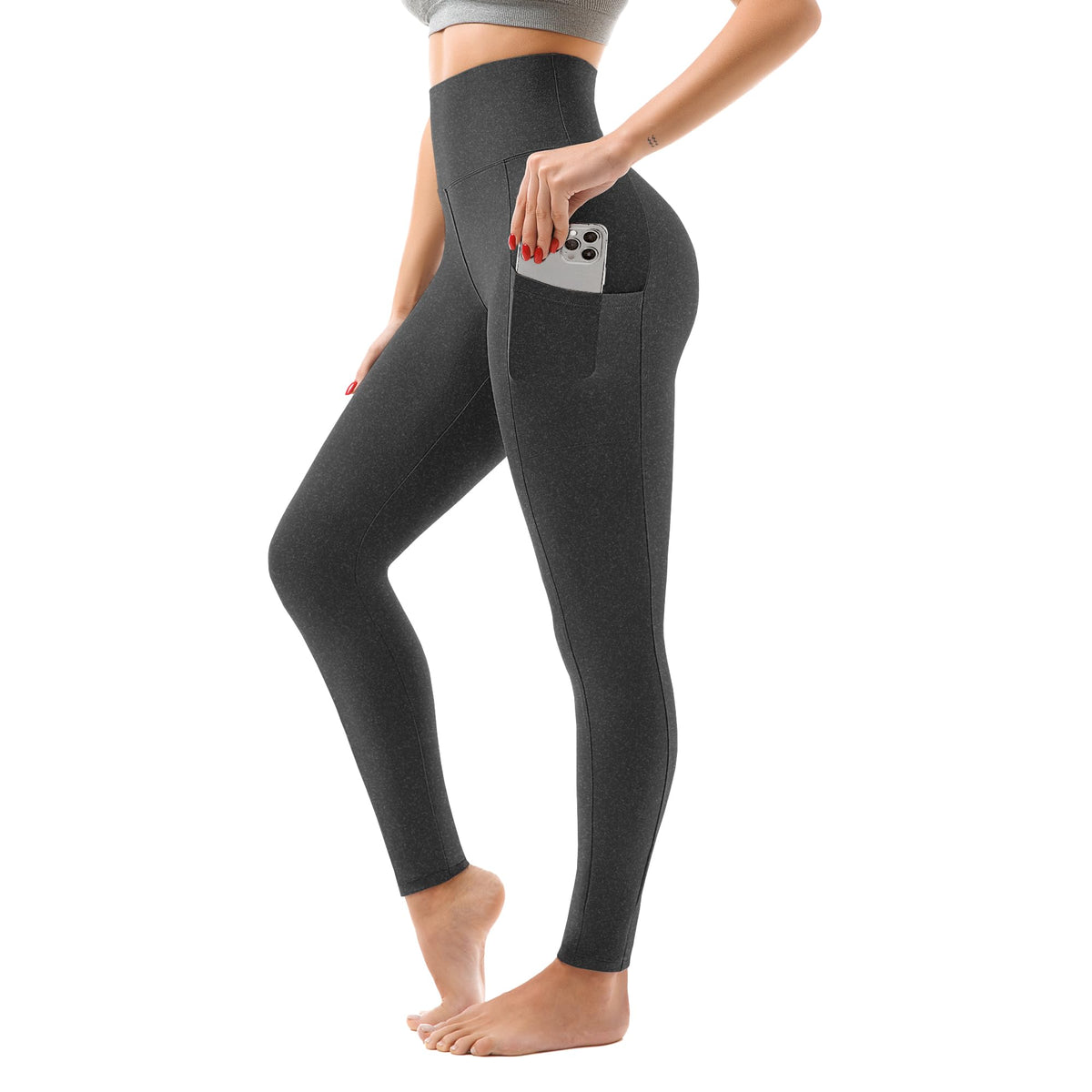 SINOPHANT High Waisted Leggings Women with Pockets | Women, Full Length, Buttery Soft Stretchy, Yoga Pants