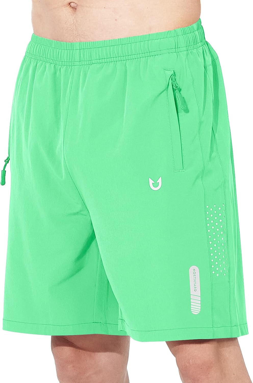 NORTHYARD Men's Athletic Running Shorts Gym Workout 7"/9"/5" Zipper Pockets | Quick Dry, Lightweight, Breathable, Unlined, Moisture-wicking, Reflective Strips, Elastic Waist, Sports Basketball Tennis