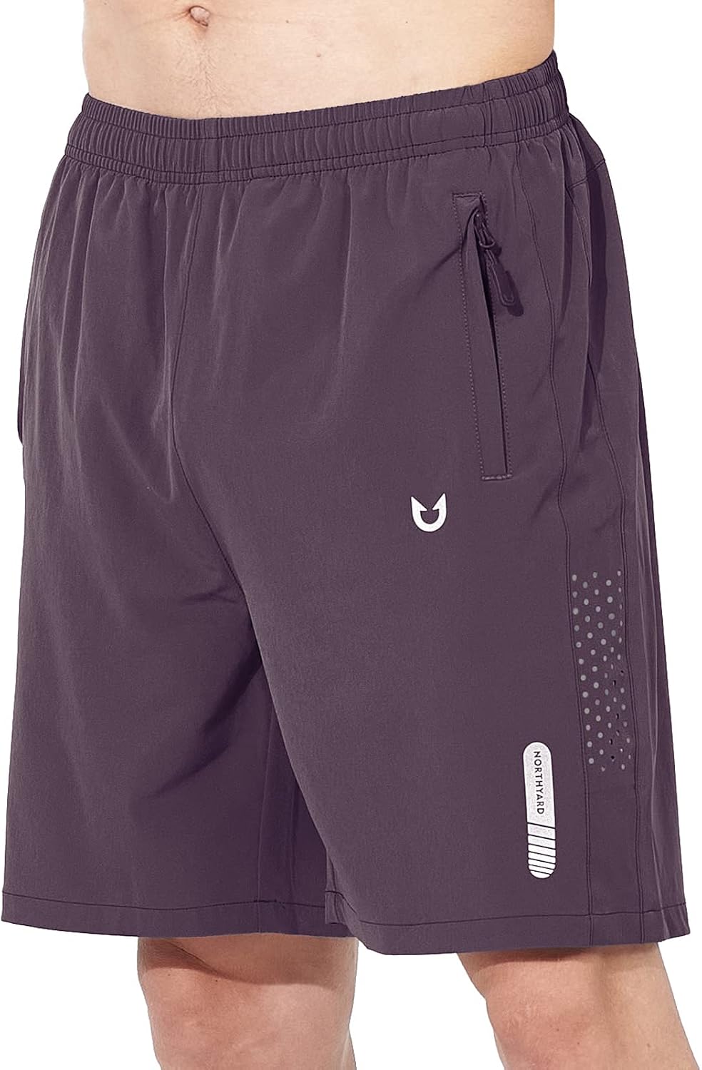 NORTHYARD Men's Athletic Running Shorts Gym Workout 7"/9"/5" Zipper Pockets | Quick Dry, Lightweight, Breathable, Unlined, Moisture-wicking, Reflective Strips, Elastic Waist, Sports Basketball Tennis