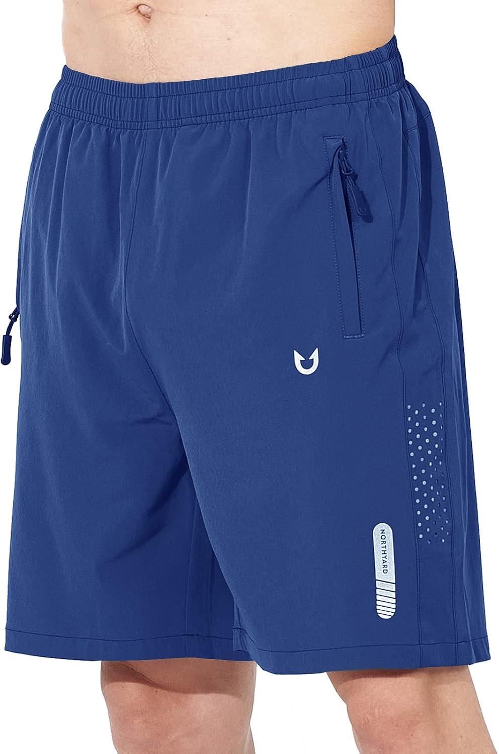 NORTHYARD Men's Athletic Running Shorts Gym Workout 7"/9"/5" Zipper Pockets | Quick Dry, Lightweight, Breathable, Unlined, Moisture-wicking, Reflective Strips, Elastic Waist, Sports Basketball Tennis