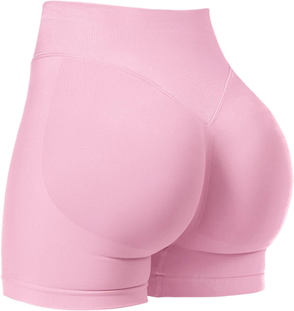 VOYJOY Women Workout Impact Shorts 2.5"/ 3.6"/ 4.5"/ 6" Scrunch Butt Booty | Tummy Control, High Waisted, Bike Short, Gentle Compression, for Women