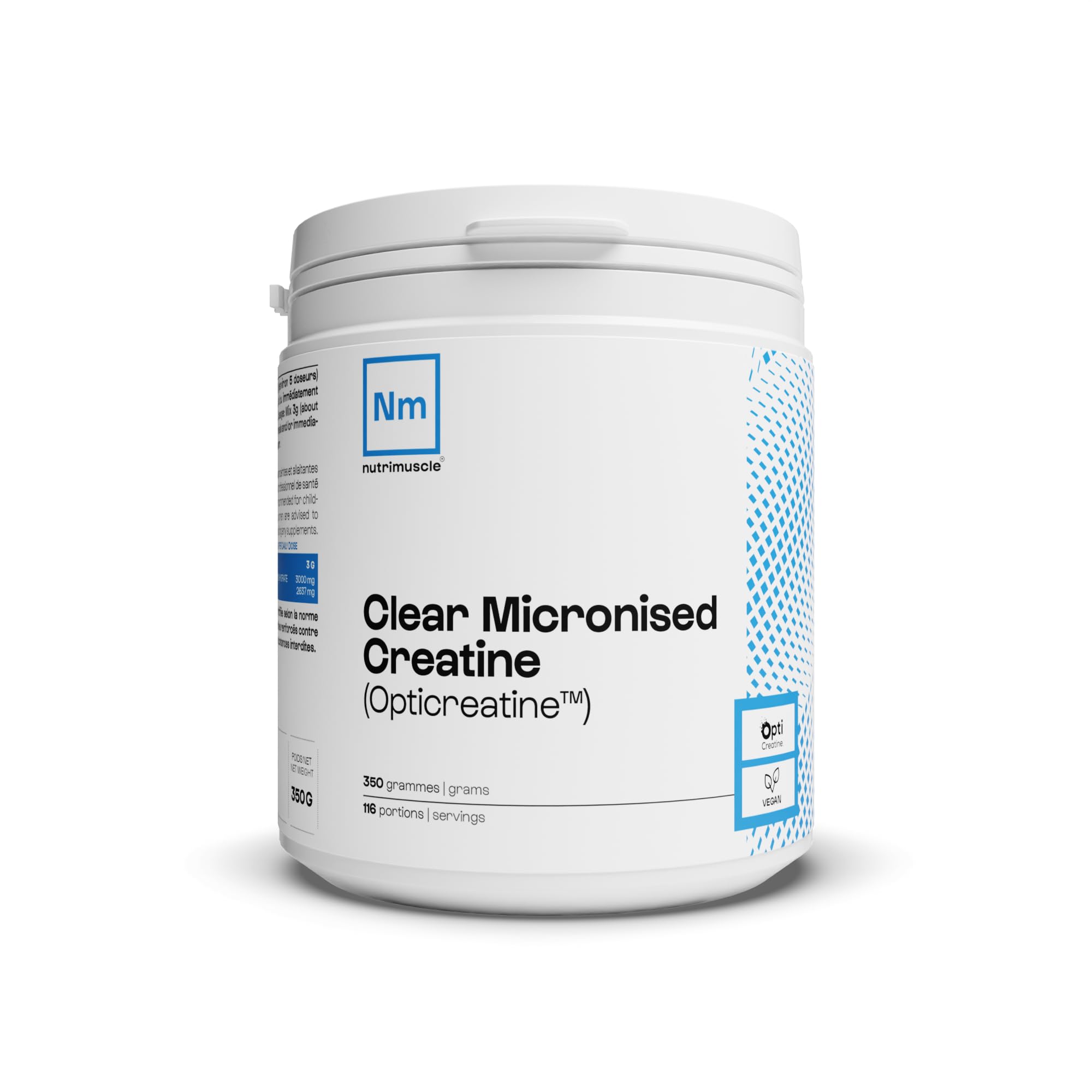 Nutrimuscle Créatine Monohydrate Creapure 120 Gélules | Prise Masse Musculaire & Force - Creatine 100% Pure - Sport et Musculation - Complément Idéal à la Whey Protéine - Gélules