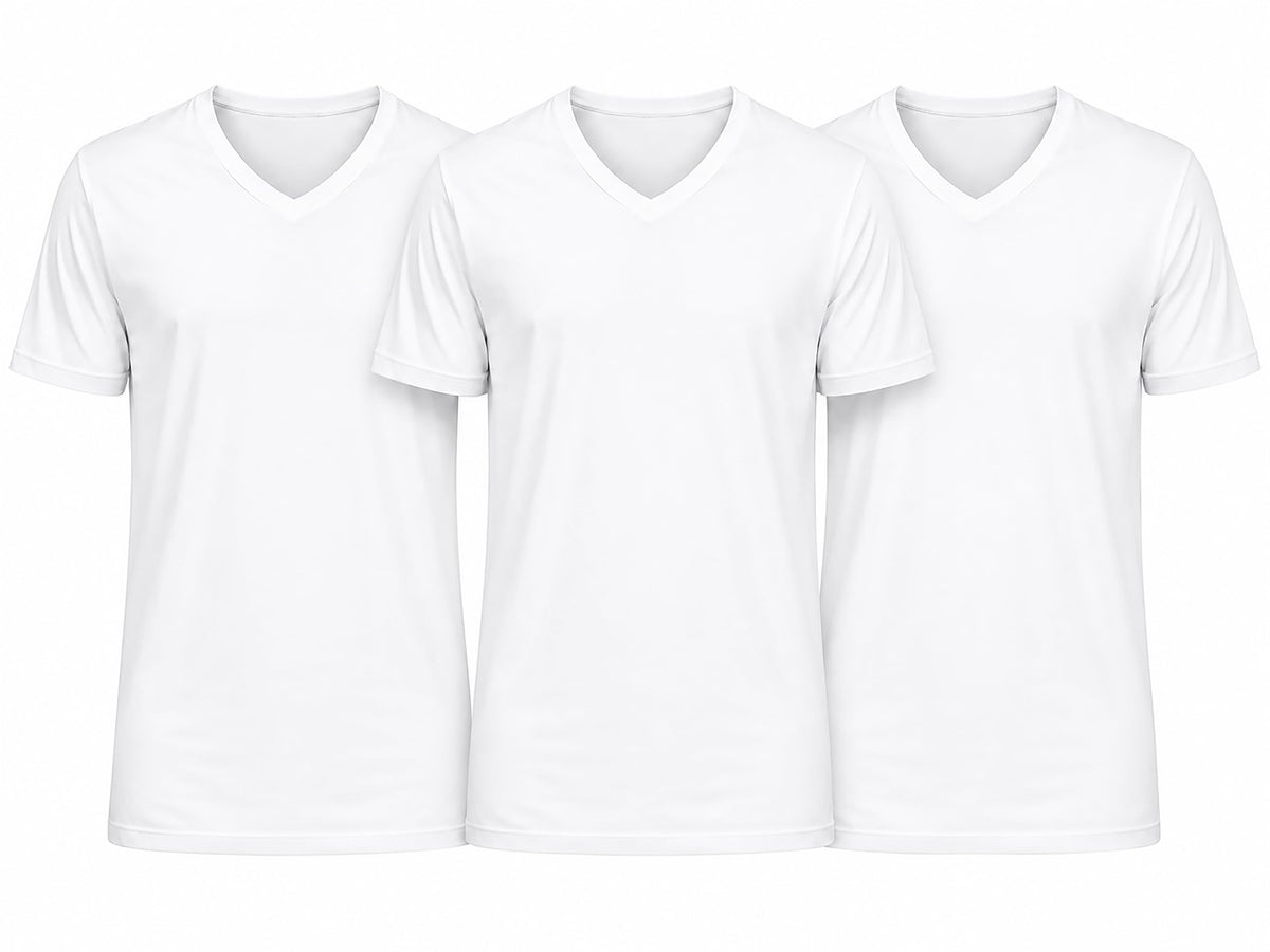 Hanes Men's Undershirts T-Shirt Pack, V-Neck Cotton Tees for Men, Moisture-Wicking, Odor Control, White Multi-Pack
