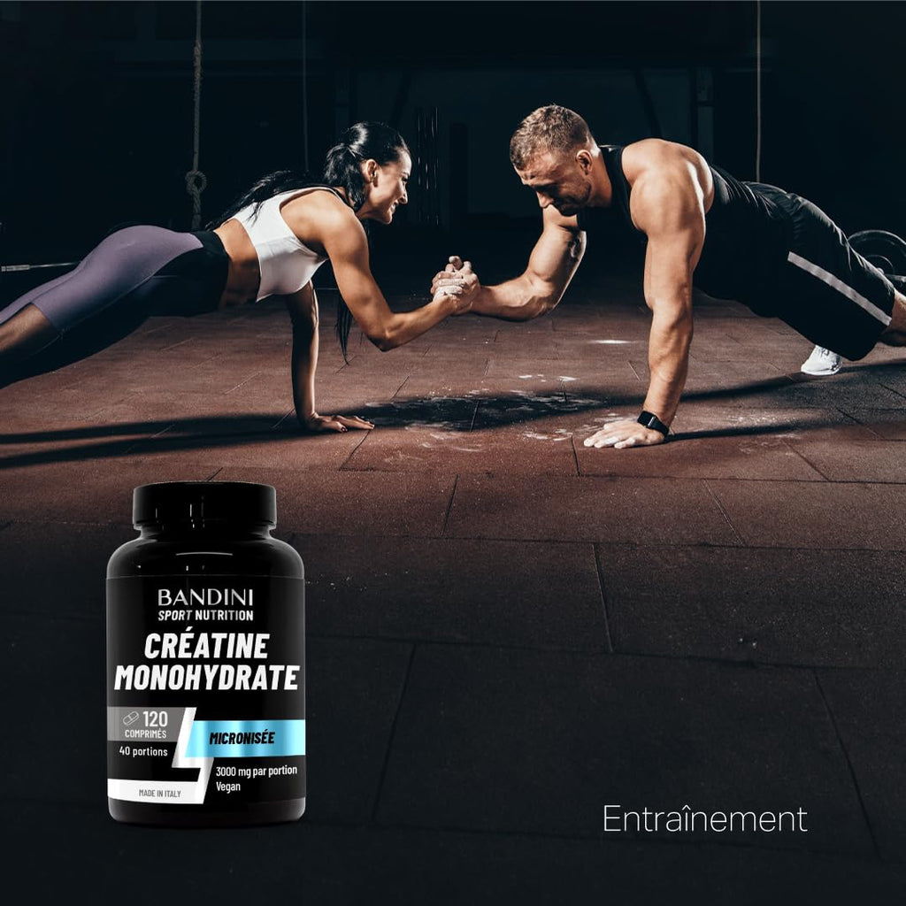 Bandini® Créatine Monohydrate 300 Comprimés (+3 Mois) 3000mg à dose - | Augmente les Performances Physiques & la Force Musculaire - Booster Musculation Puissant - Creatine Micronisée Pure et Vegan