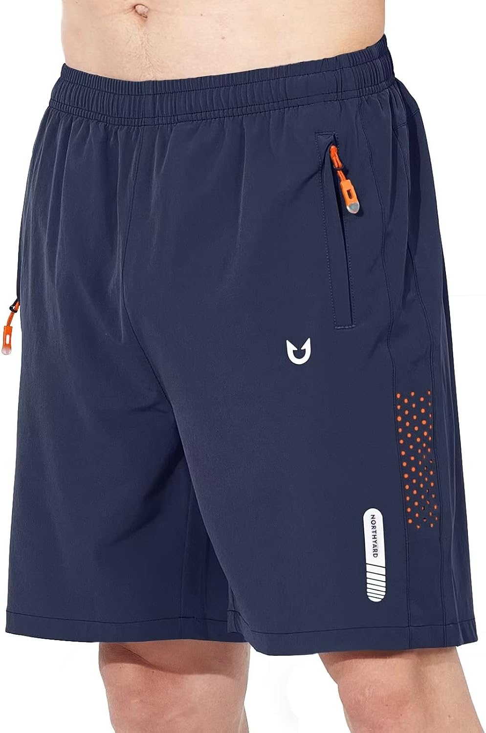 NORTHYARD Men's Athletic Running Shorts Gym Workout 7"/9"/5" Zipper Pockets | Quick Dry, Lightweight, Breathable, Unlined, Moisture-wicking, Reflective Strips, Elastic Waist, Sports Basketball Tennis