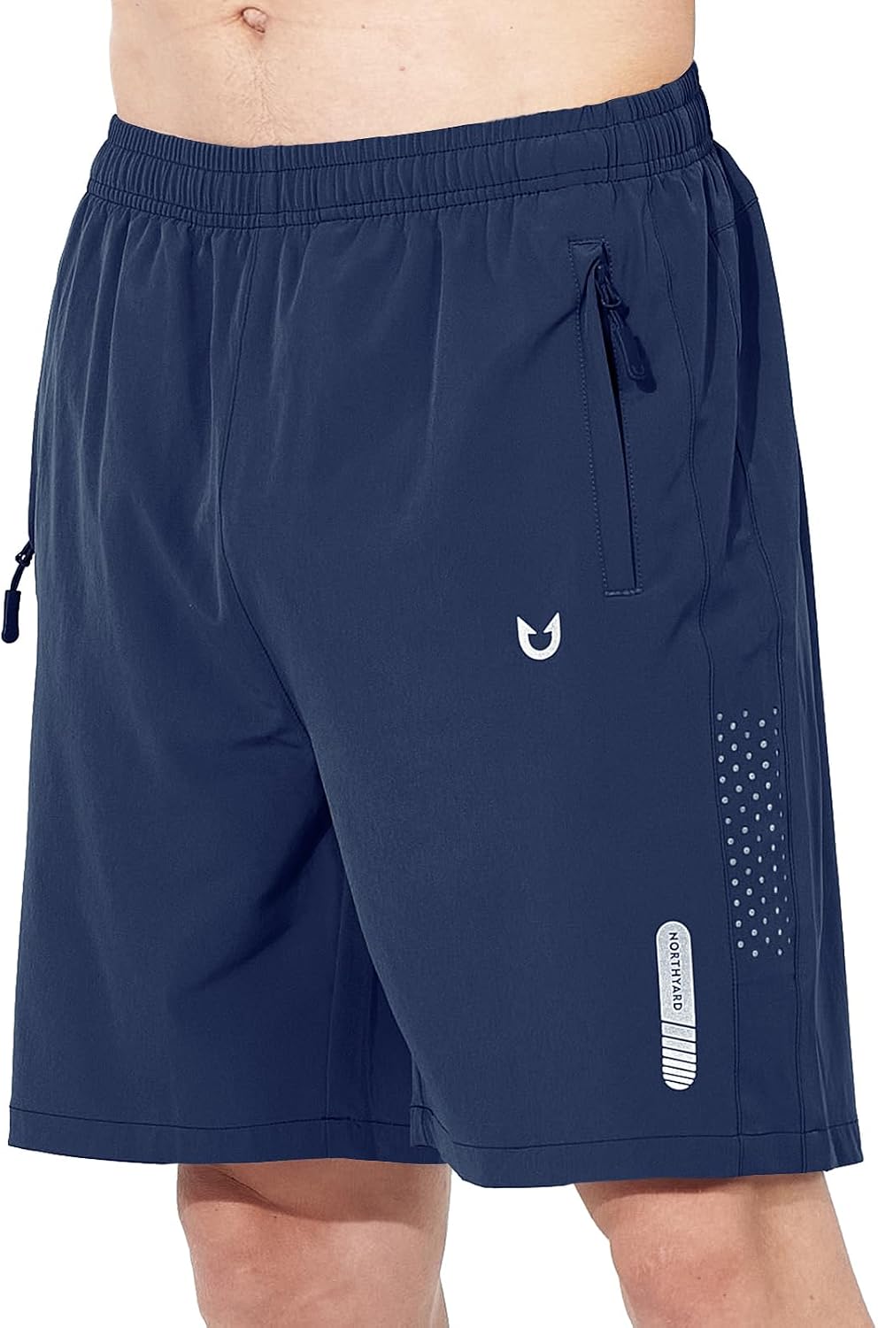 NORTHYARD Men's Athletic Running Shorts Gym Workout 7"/9"/5" Zipper Pockets | Quick Dry, Lightweight, Breathable, Unlined, Moisture-wicking, Reflective Strips, Elastic Waist, Sports Basketball Tennis