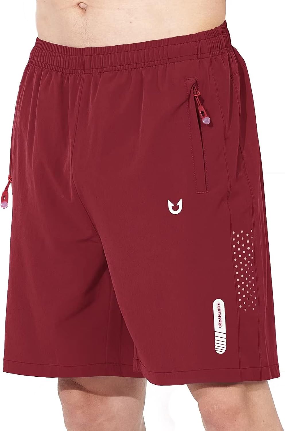 NORTHYARD Men's Athletic Running Shorts Gym Workout 7"/9"/5" Zipper Pockets | Quick Dry, Lightweight, Breathable, Unlined, Moisture-wicking, Reflective Strips, Elastic Waist, Sports Basketball Tennis