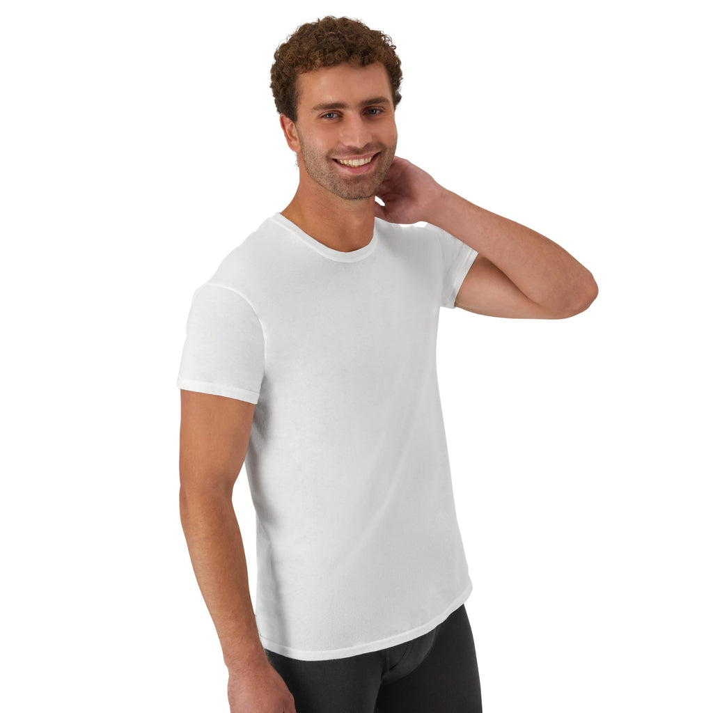 Hanes Men's Undershirt Packs, Stay-Tucked Soft Cotton Undershirts, Best Undershirts for Men, White/Black/Asstd Multipacks