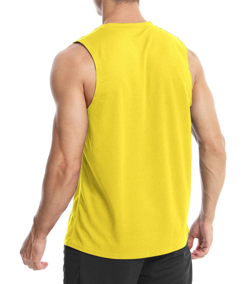 Men's Sleeveless Vest Running Gym Quick Dry Breathable Vest Sports T-Shirt