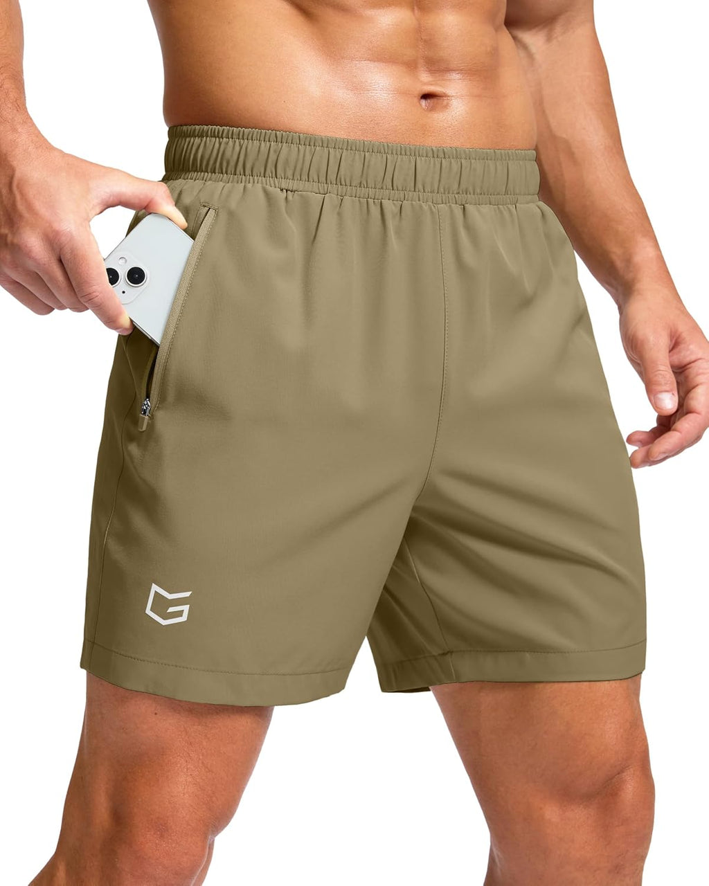 G Gradual Men's Athletic Running Shorts with 2 Zipper Pockets 7"/ 5"/ 9" | Quick Dry, Lightweight, Breathable, Moisture Wicking, Workout, Gym