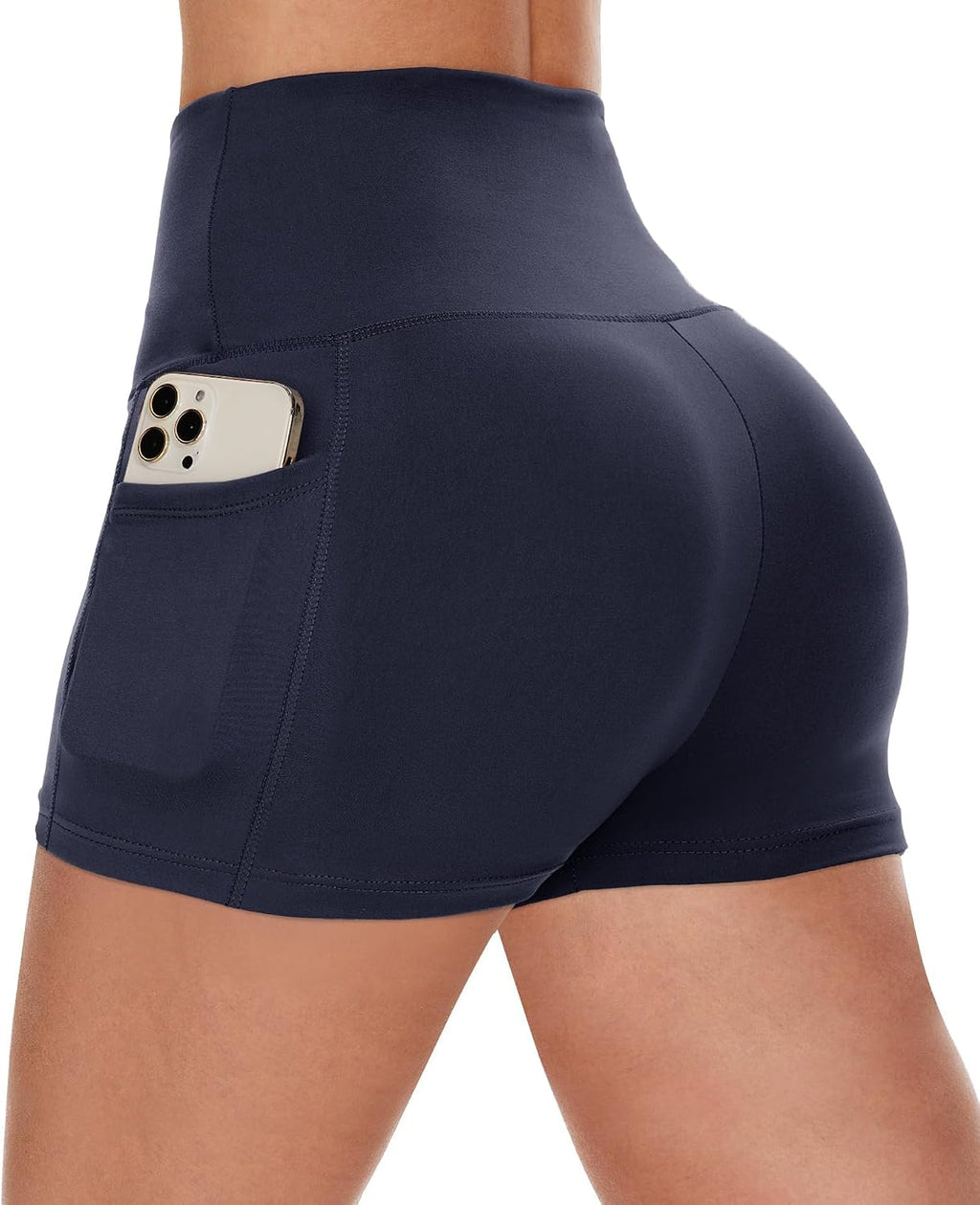Biker Shorts Women with Pockets - 3"/5"/8" Workout Gym Spandex Yoga Shorts | High Waisted Tummy Control Shorts, Fitness Clothing, Womens Clothes for Running Athletic Exercise Sports