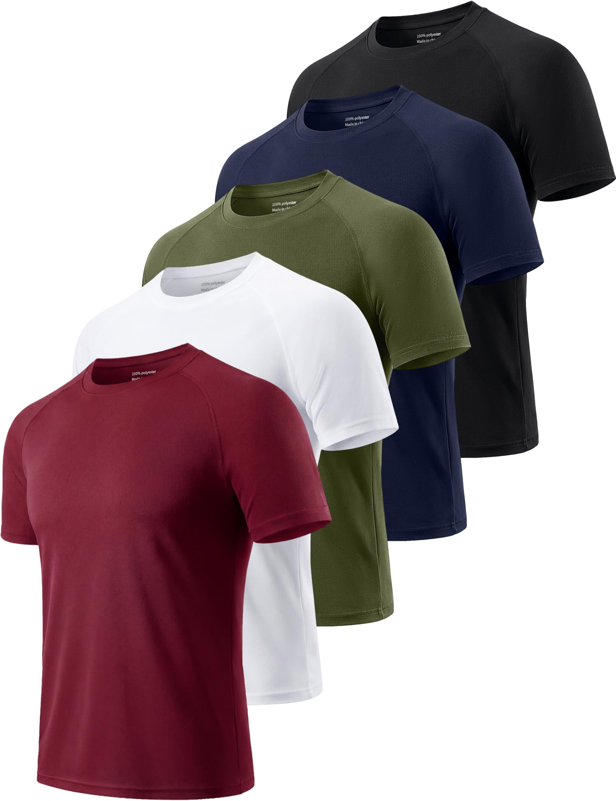 Cimic 1, 3, 5 ou 7 Pack Tee Shirt Sport Homme Fonctionnel | Tissu respirant à séchage rapide, adapté au fitness, randonnée et course à pied.