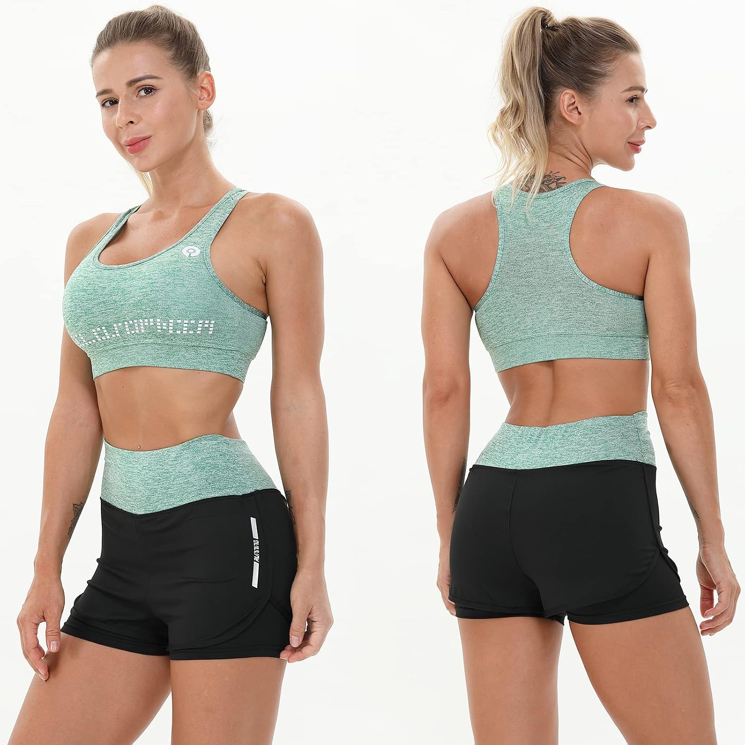 JULY'S SONG Yoga Clothes 5 Piece Sport Suits For Women Gym Running Quick Dry Sportswear For Ladies Sportswear Fitness Apparel