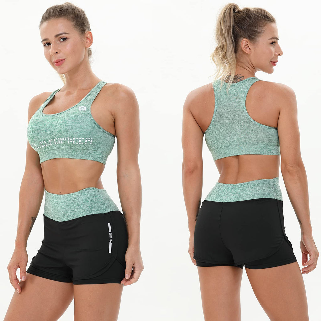 JULY'S SONG Yoga Clothes 5 Piece Sport Suits For Women Gym Running Quick Dry Sportswear For Ladies Sportswear Fitness Apparel