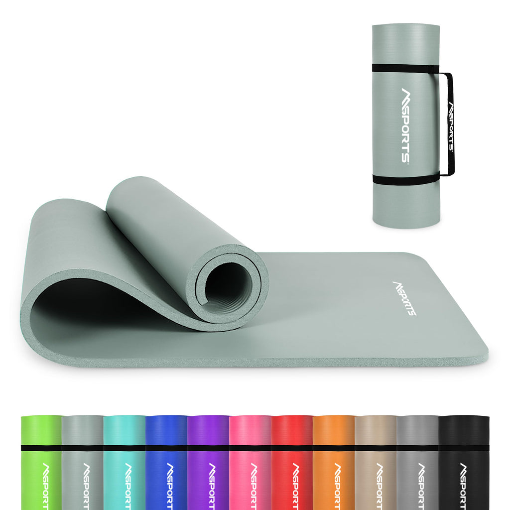 MSPORTS Premium Gymnastics Mat – Non-Slip Floor Mat for Fitness, Yoga & Strength Training – Available in 4 Sizes and 12 Colors Thick Yoga Mat