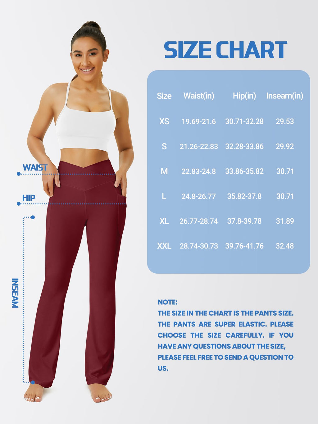 FOHOFO Yoga Pants Women, Flare Leggings for Women with Pockets Crossover High Waisted Bootcut Yoga Pants