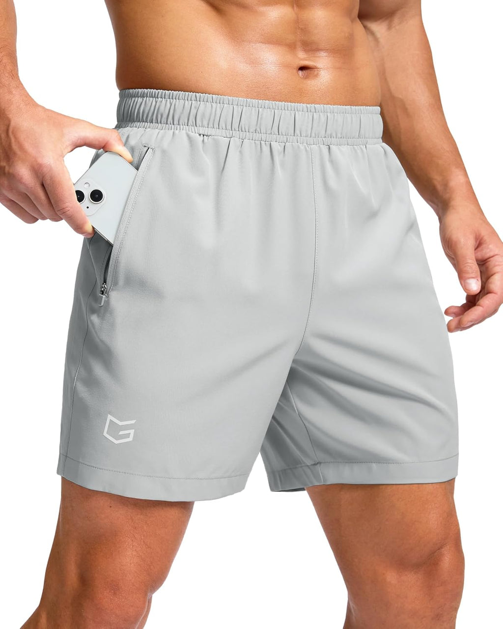 G Gradual Men's Athletic Running Shorts with 2 Zipper Pockets 7"/ 5"/ 9" | Quick Dry, Lightweight, Breathable, Moisture Wicking, Workout, Gym