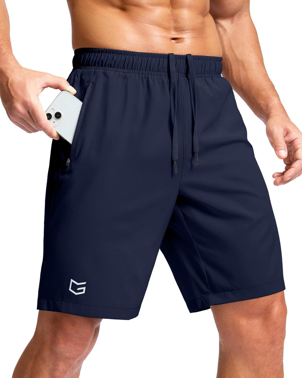 G Gradual Men's Athletic Running Shorts with 2 Zipper Pockets 7"/ 5"/ 9" | Quick Dry, Lightweight, Breathable, Moisture Wicking, Workout, Gym