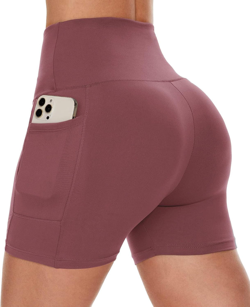 Biker Shorts Women with Pockets - 3"/5"/8" Workout Gym Spandex Yoga Shorts | High Waisted Tummy Control Shorts, Fitness Clothing, Womens Clothes for Running Athletic Exercise Sports