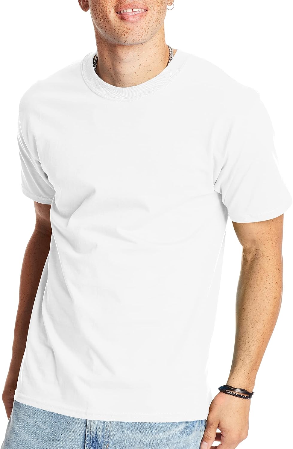 Hanes Men's Beefy-T T-Shirt, Heavyweight Cotton T-Shirts for Men, 1 or 2 Pack, Men's Tees (Tall