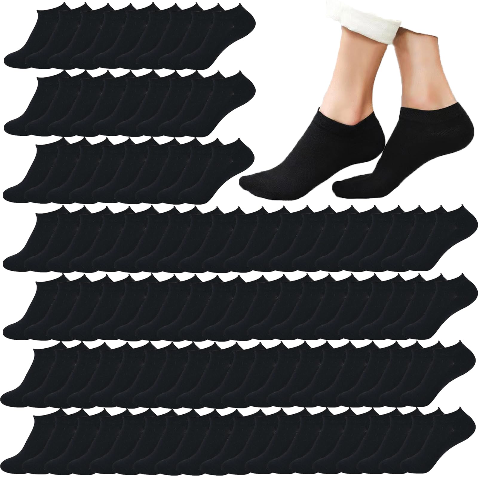 12-30 Pairs Low Cut Ankle Socks for Women No Show Casual Breathable Athletic Socks Bulk for Sport