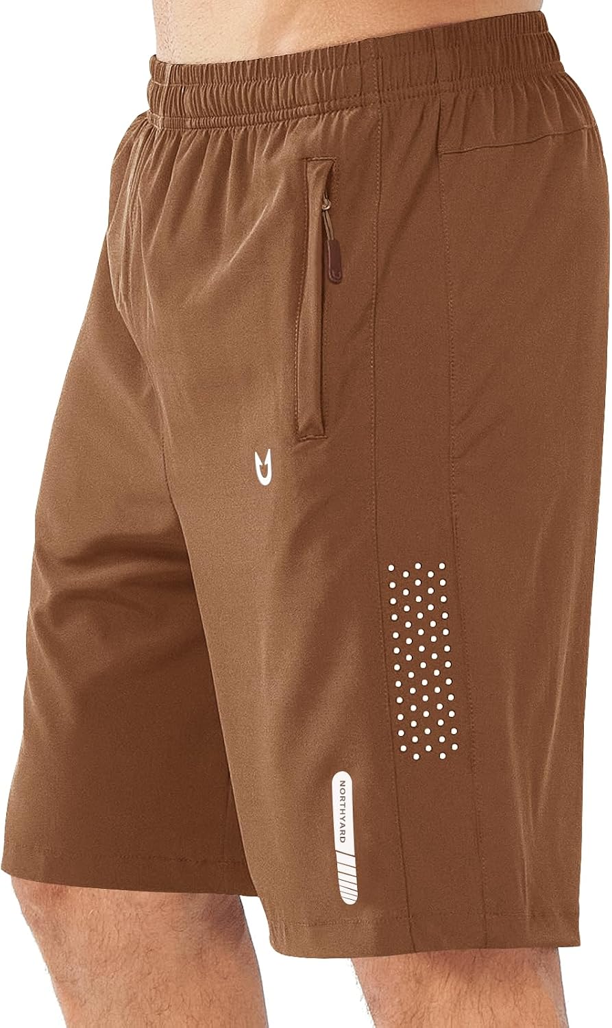 NORTHYARD Men's Athletic Running Shorts Gym Workout 7"/9"/5" Zipper Pockets | Quick Dry, Lightweight, Breathable, Unlined, Moisture-wicking, Reflective Strips, Elastic Waist, Sports Basketball Tennis