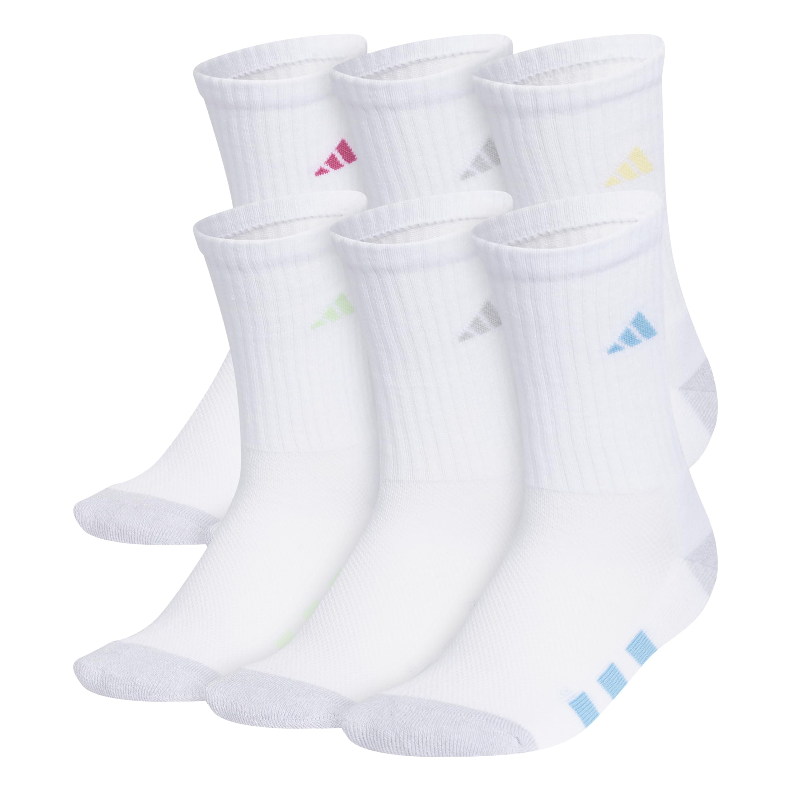 adidas Kids Athletic Cushioned 6-Pack Crew (Little Kid/Big Kid/Adult)