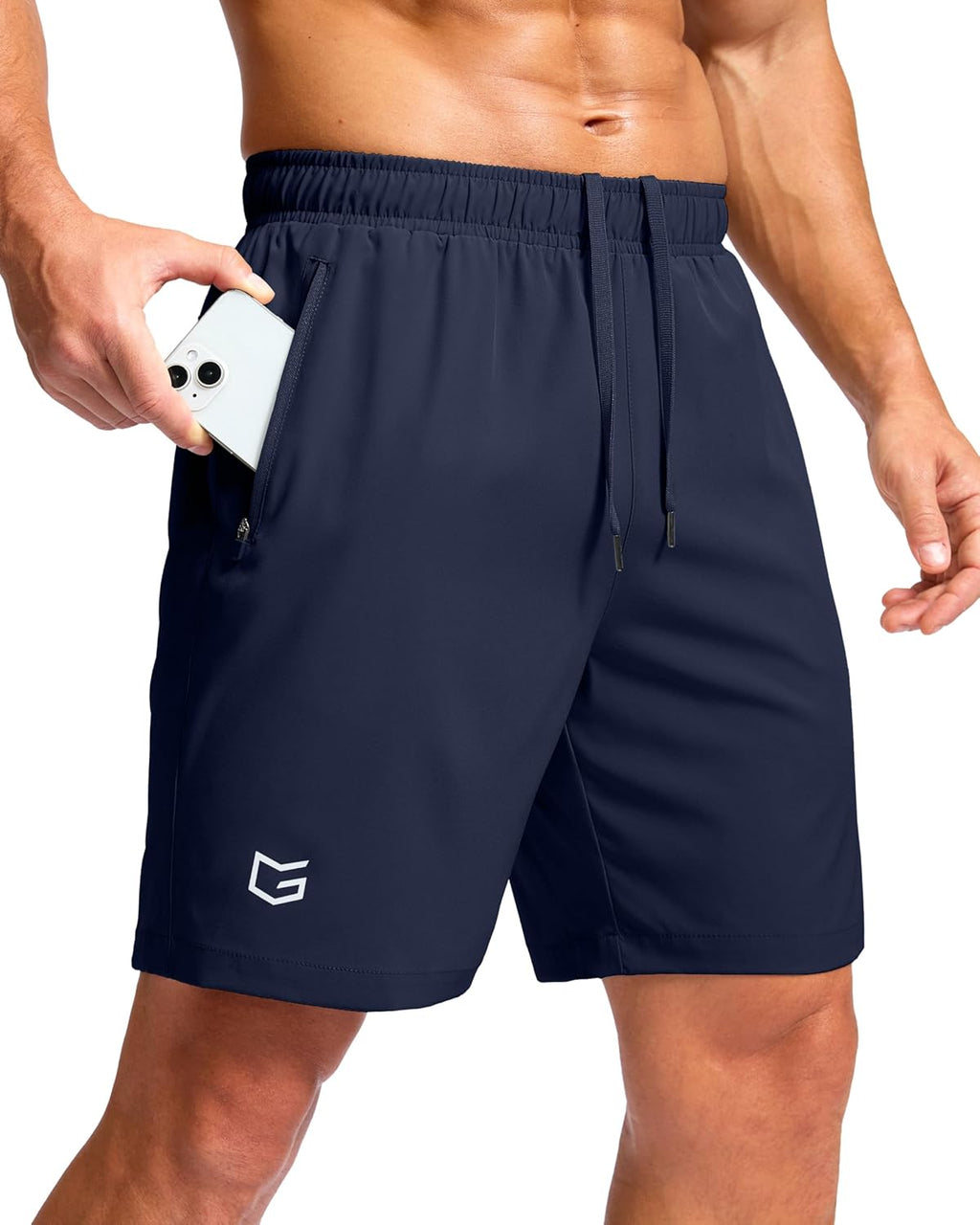 G Gradual Men's Athletic Running Shorts with 2 Zipper Pockets 7"/ 5"/ 9" | Quick Dry, Lightweight, Breathable, Moisture Wicking, Workout, Gym