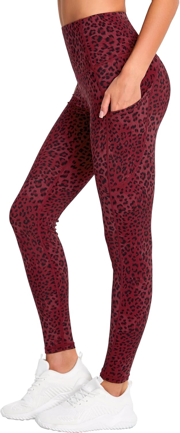 THE GYM PEOPLE Women's Thick High Waist Yoga Pants Workout Leggings | Tummy Control, Deep Side Pockets, Squat-proof, hidden waistband pocket, Flatlock Seams, Running, Yoga, Workout, Athletic