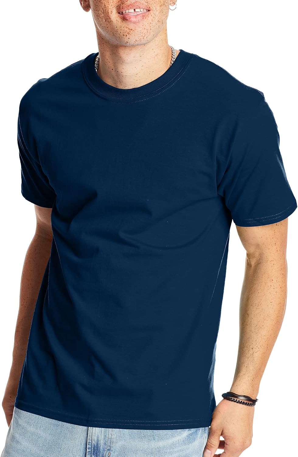 Hanes Men's Beefy-T T-Shirt, Heavyweight Cotton T-Shirts for Men, 1 or 2 Pack, Men's Tees (Tall