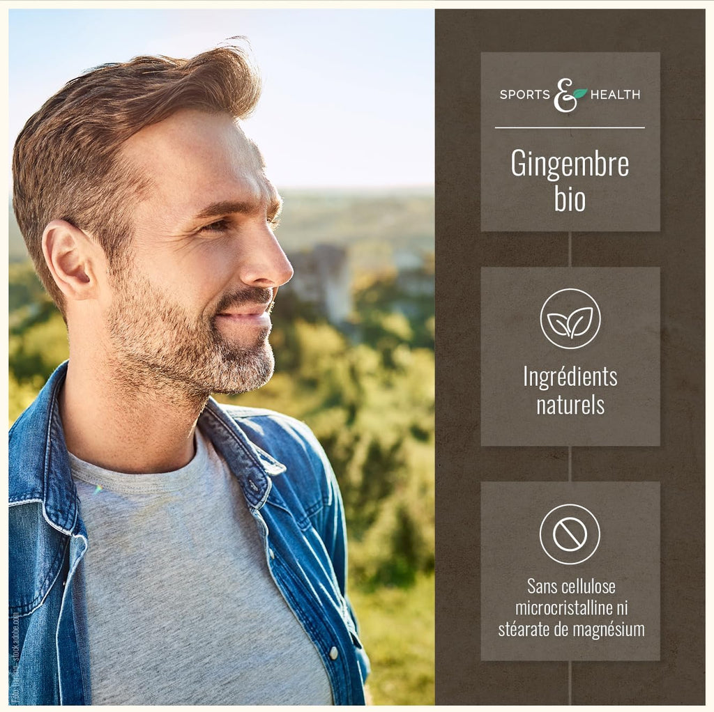 Gingembre Bio en Gélules 300-600mg par Jour Très Fortement Concentré | Culture Biologique 100% Vegan - Sans Additifs Ajoutés - Format Pratique pour une Cure Complète et Longue