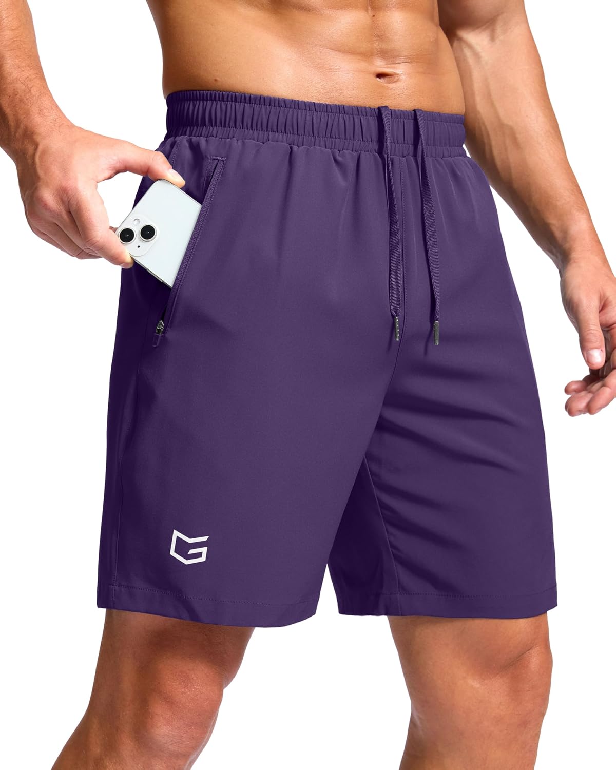 G Gradual Men's Athletic Running Shorts with 2 Zipper Pockets 7"/ 5"/ 9" | Quick Dry, Lightweight, Breathable, Moisture Wicking, Workout, Gym