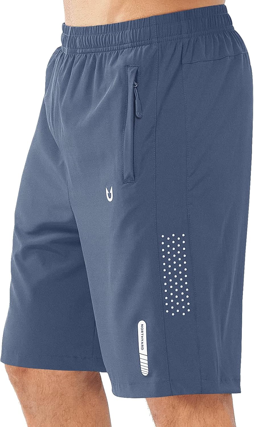 NORTHYARD Men's Athletic Running Shorts Gym Workout 7"/9"/5" Zipper Pockets | Quick Dry, Lightweight, Breathable, Unlined, Moisture-wicking, Reflective Strips, Elastic Waist, Sports Basketball Tennis