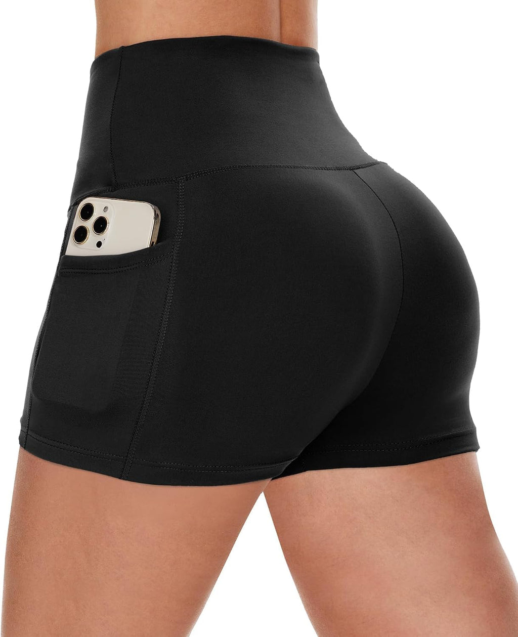Biker Shorts Women with Pockets - 3"/5"/8" Workout Gym Spandex Yoga Shorts | High Waisted Tummy Control Shorts, Fitness Clothing, Womens Clothes for Running Athletic Exercise Sports