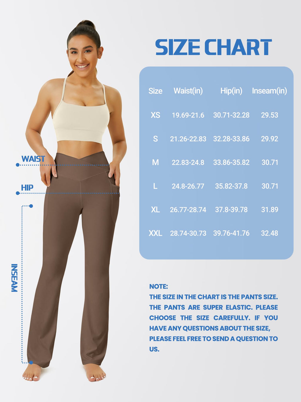FOHOFO Yoga Pants Women, Flare Leggings for Women with Pockets Crossover High Waisted Bootcut Yoga Pants