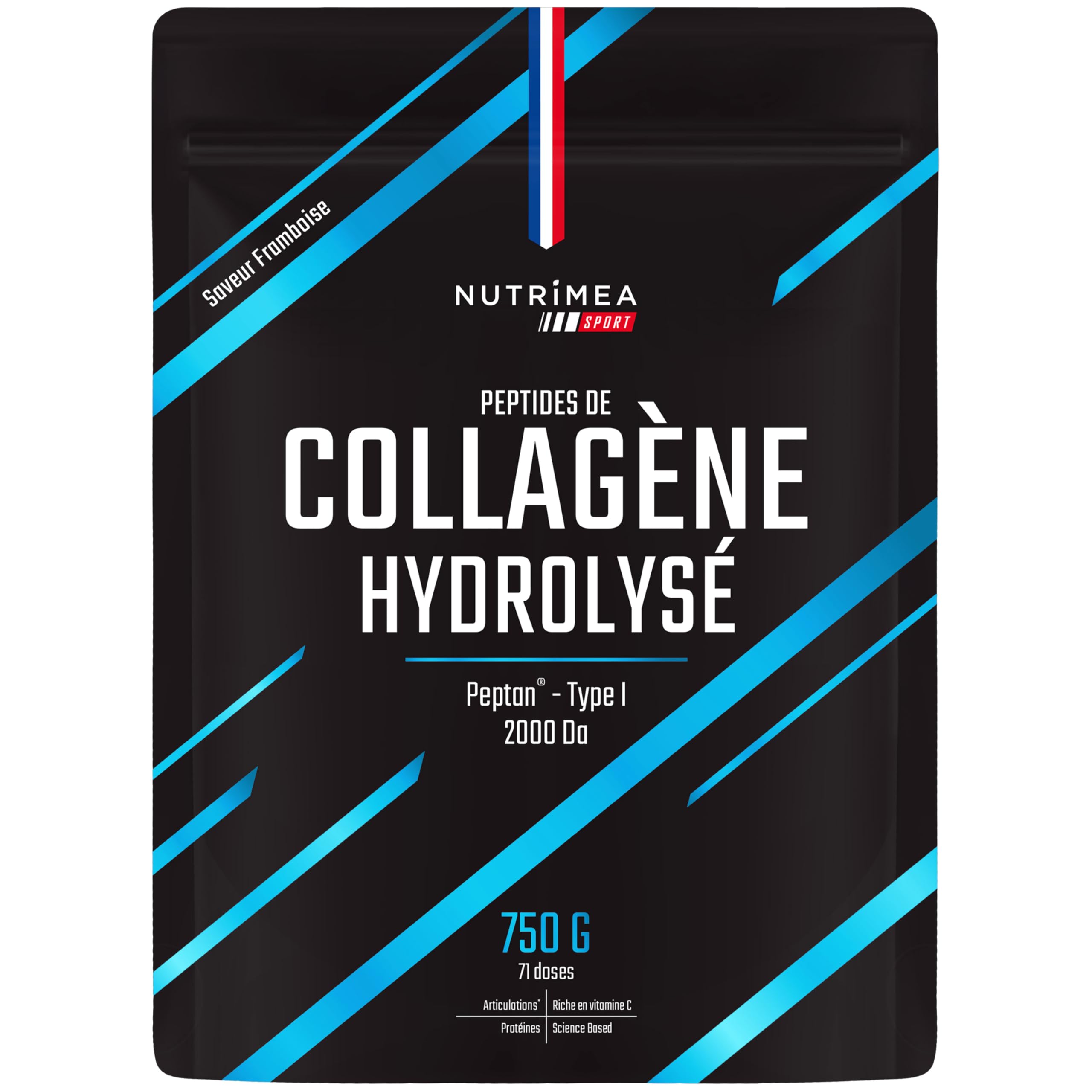 Collagene Marin | Types 1 & 2 Brevetés | Vitamines A, C & E Végétales | Pur et Naturel | Hydratation de la Peau | Protège Os et Cartilages | 900 mg | 90 Gélules | Nutrimea | Fabriqué en France