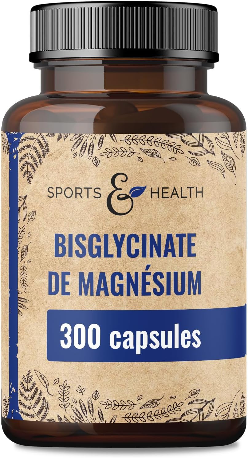 Magnésium Bisglycinate en Gélules 300-400mg par Portion Quotidienne Végan | Hautement Dosées Haute Absorption - Forme Chélatée Facilement Assimilable - Format Complet et Pratique au Quotidien