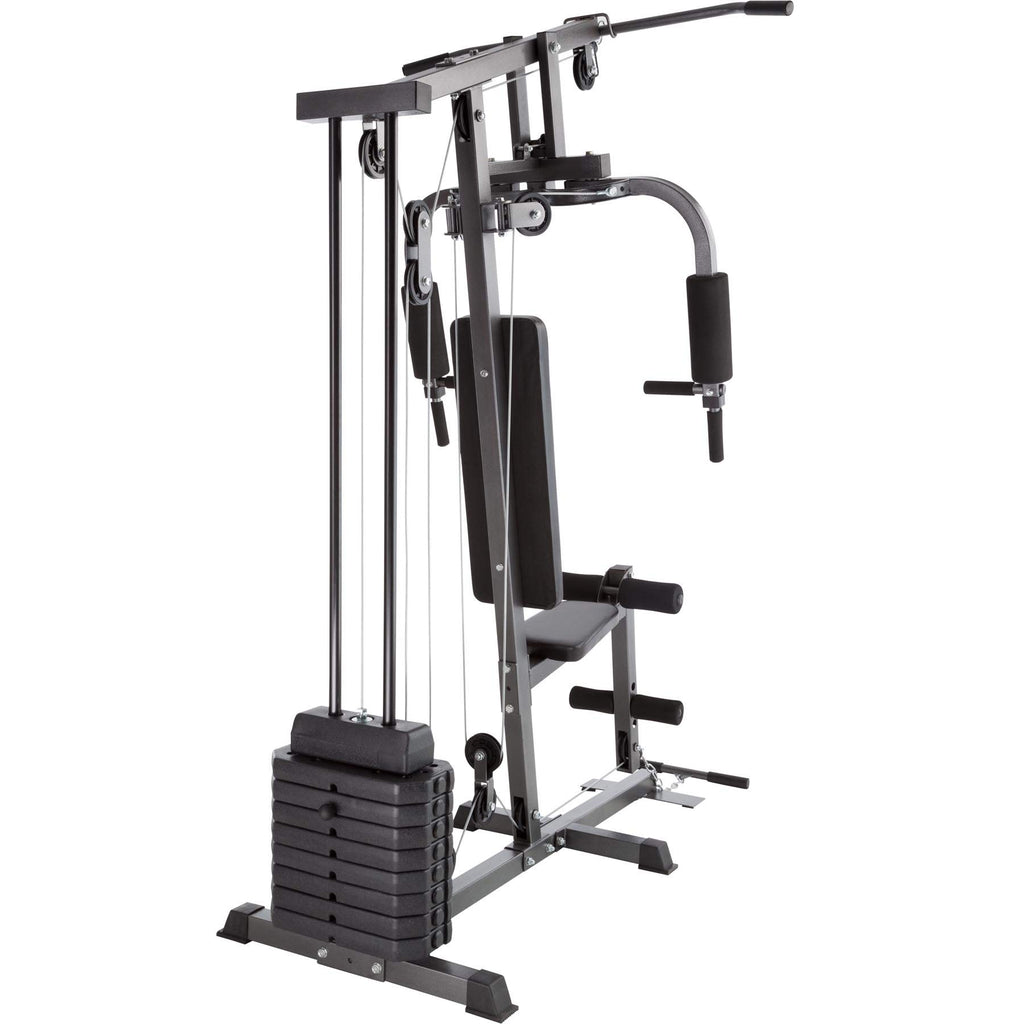 tectake® Strength Training Station, Power Cage, Pull-Up Bar, Home Trainer, Butterfly Module, Leg Extension Device, Strength Training Equipment, Barbell, Home Sports, Fitness