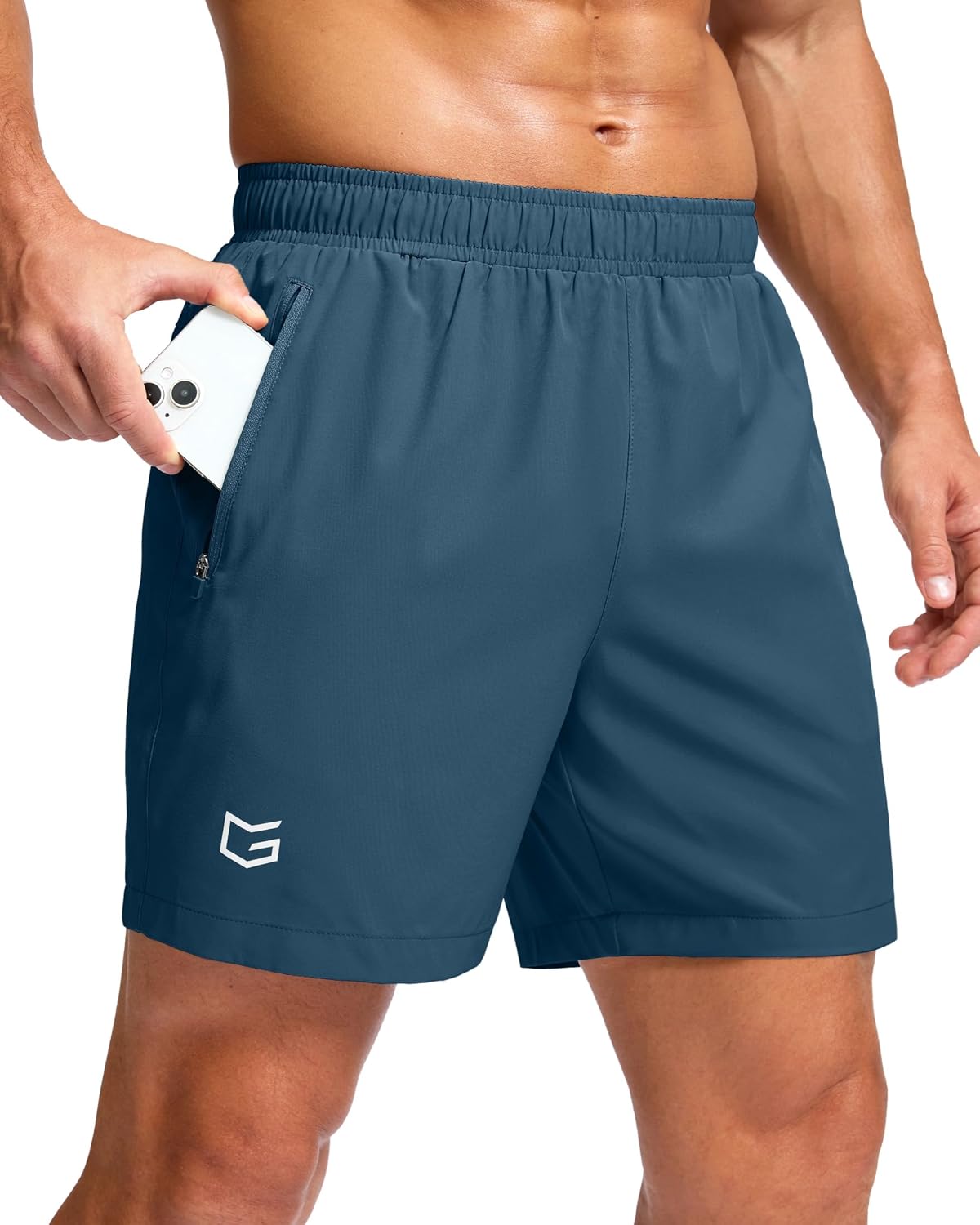 G Gradual Men's Athletic Running Shorts with 2 Zipper Pockets 7"/ 5"/ 9" | Quick Dry, Lightweight, Breathable, Moisture Wicking, Workout, Gym