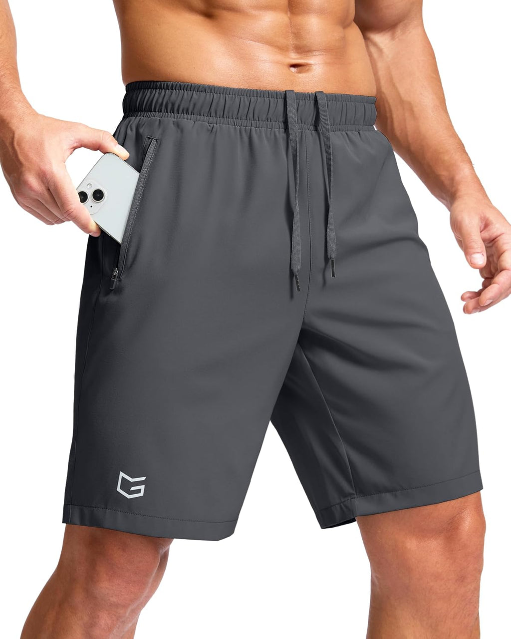 G Gradual Men's Athletic Running Shorts with 2 Zipper Pockets 7"/ 5"/ 9" | Quick Dry, Lightweight, Breathable, Moisture Wicking, Workout, Gym