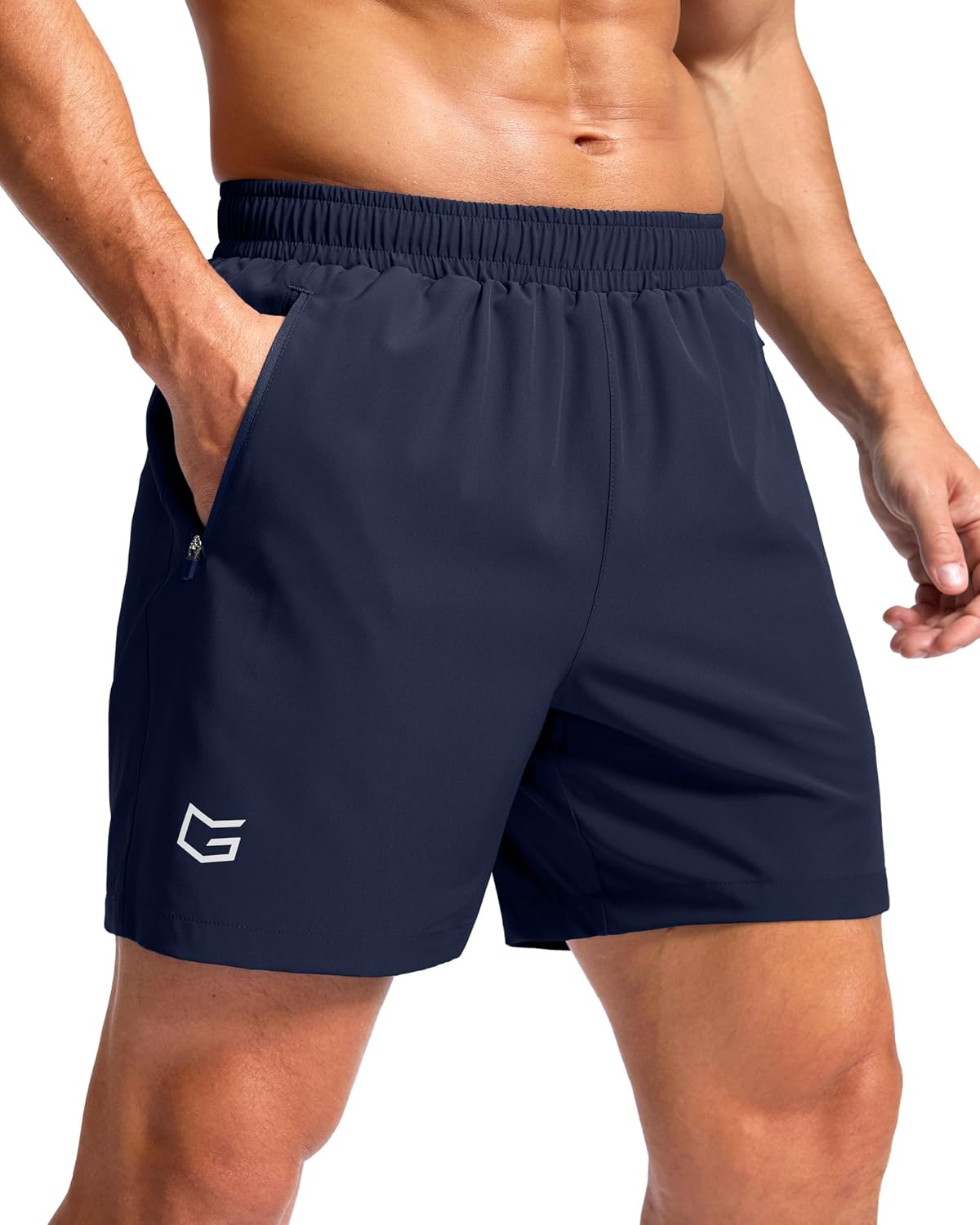 G Gradual Men's Athletic Running Shorts with 2 Zipper Pockets 7"/ 5"/ 9" | Quick Dry, Lightweight, Breathable, Moisture Wicking, Workout, Gym